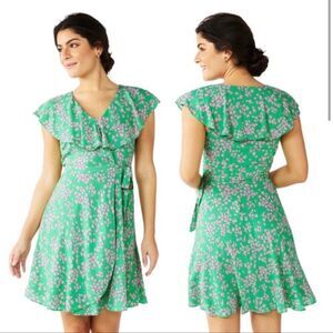 NWT Draper James RSVP Green Wrap Dress - XL